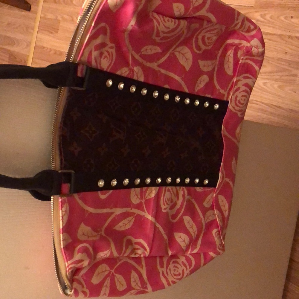 Purse with recycled Louis Vuitton